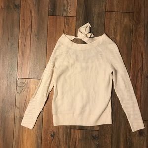 Banana Republic cream tie back sweater